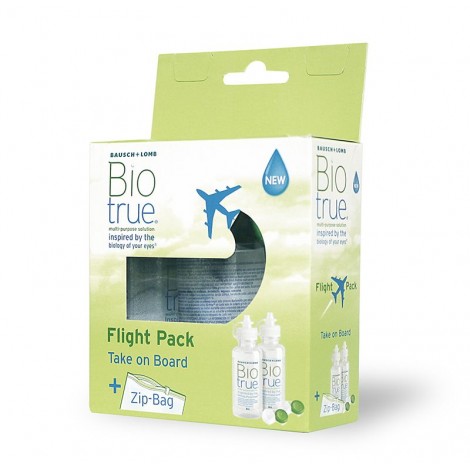 Biotrue Flight Pack 2x60ml + Porta lenti Biotrue Flight Pack 2x60ml + Porta lenti